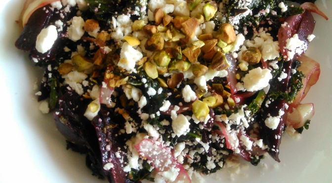 Roasted Beet and Kale Salad
